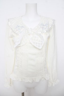 画像1: LIZ LISA / シアーギンガムチェックトップス 0 白 Y-26-03-24-032-LO-TO-SZ-ZY