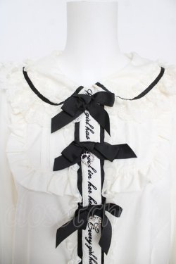 画像3: LIZ LISA / 3連リボンメッセージブラウス 0 ホワイト/ブラック Y-26-03-24-034-LO-BL-SZ-ZY