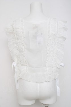 画像3: axes femme / サイドリボンフリルベスト F 白 Y-26-03-26-039-AX-TO-SZ-ZY