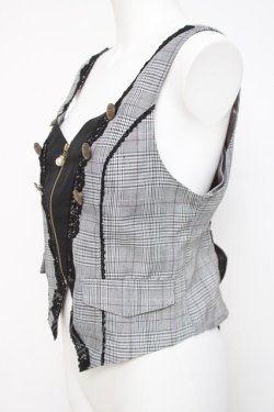 画像2: axes femme POETIQUE / フロントジップショートベスト M グレー Y-26-03-26-041-AX-TO-SZ-ZY