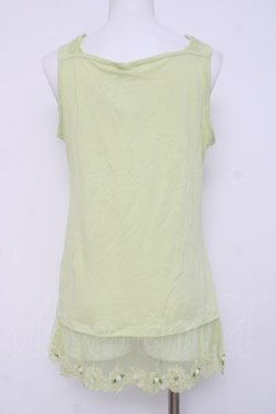 画像2: axes femme / 立体お花付きロングタンク M ミントイエロー Y-26-03-26-043-AX-TO-SZ-ZY