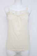 axes femme / 花モチーフタンクトップ M 生成り Y-26-03-26-045-AX-TO-SZ-ZY