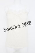 axes femme / 花モチーフタンクトップ M 生成り Y-26-03-26-045-AX-TO-SZ-ZY