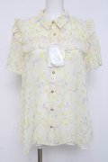 axes femme / 花柄フリルシアーブラウス F イエロー Y-26-03-26-046-AX-BL-SZ-ZY