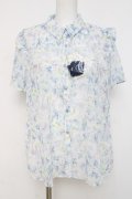 axes femme / 花柄フリルシアーブラウス F 白 Y-26-03-26-047-AX-BL-SZ-ZY