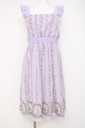axes femme POETIQUE / うさぎ柄シフォンワンピース M ラベンダー Y-26-03-26-054-AX-OP-SZ-ZY