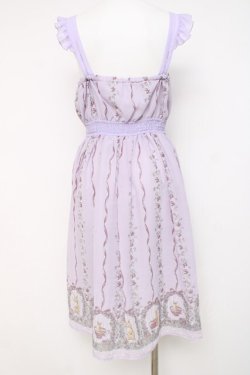 画像2: axes femme POETIQUE / うさぎ柄シフォンワンピース M ラベンダー Y-26-03-26-054-AX-OP-SZ-ZY