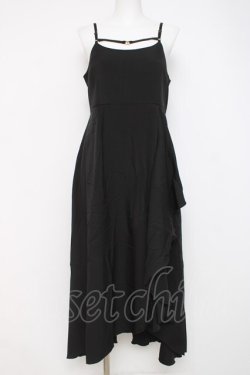 画像1: axes femme / ビット付フリルキャミワンピース F 黒 Y-26-03-26-055-AX-OP-SZ-ZY