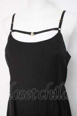 画像2: axes femme / ビット付フリルキャミワンピース F 黒 Y-26-03-26-055-AX-OP-SZ-ZY