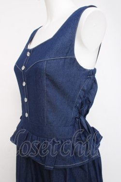 画像3: axes femme / フリルデザインジャンスカ F インディゴ Y-26-03-26-061-AX-OP-SZ-ZY