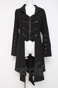 画像1: axes femme POETIQUE / 燕尾デザインロングジャケット M 黒 Y-26-03-26-063-AX-JA-SZ-ZY