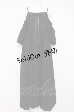 画像1: axes femme / シアージャカードバルーンワンピース F 黒 Y-26-03-26-064-AX-OP-SZ-ZY