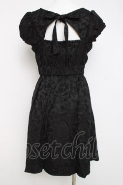画像2: axes femme POETIQUE / フラワージャカードワンピース M 黒 Y-26-03-26-065-AX-OP-SZ-ZY