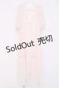axes femme / フレアスリーブチュールワンピース F ピンク Y-26-03-26-066-AX-OP-SZ-ZY