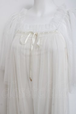 画像3: axes femme / フレアスリーブチュールワンピース F 白 Y-26-03-26-067-AX-OP-SZ-ZY