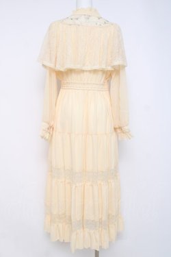 画像2: axes femme / 刺繍チュール使ケープワンピース F イエロー Y-26-03-26-070-AX-OP-SZ-ZY