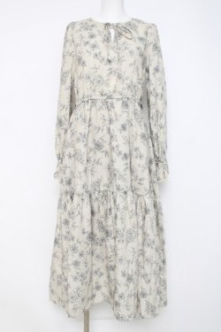 画像1: axes femme POETIQUE / クラシックフラワーワンピース M ベージュ Y-26-03-26-072-AX-OP-SZ-ZY