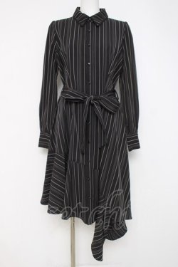 画像1: axes femme POETIQUE / アシメシャツワンピース M 黒 Y-26-03-26-073-AX-OP-SZ-ZY