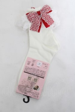 画像2: m petit by misako / AMCSコギュミュンリボン 23-25cm 中白 Y-26-03-26-008-LO-ZA-SZ-ZY