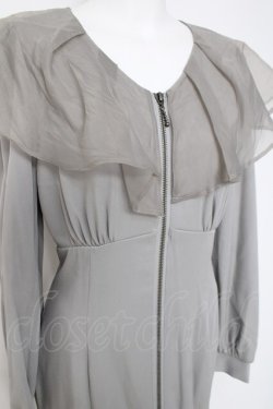 画像3: axes femme POETIQUE / シアーフリルマーメイドワンピース M グレー Y-26-03-26-074-AX-OP-SZ-ZY