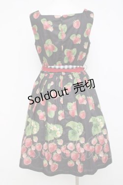 画像2: Leur Getter / Sweet Strawberryノースリーブワンピース M ブラック Y-26-03-26-077-LU-OP-SZ-ZY