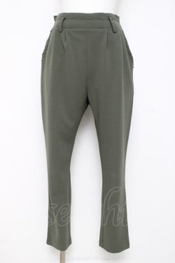 画像1: axes femme / フラワーレースセットアップ パンツ M グリーン Y-26-03-26-082-AX-PA-SZ-ZY