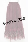 axes femme / 額縁刺繍チュールスカート F ワイン Y-26-03-26-085-AX-SK-SZ-ZY
