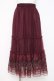 画像1: axes femme / 額縁刺繍チュールスカート F ワイン Y-26-03-26-085-AX-SK-SZ-ZY (1)