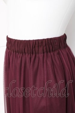 画像4: axes femme / 額縁刺繍チュールスカート F ワイン Y-26-03-26-085-AX-SK-SZ-ZY