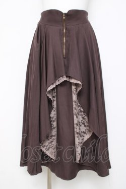 画像1: axes femme / ジップフリルスカート F 茶 Y-26-03-26-086-AX-SK-SZ-ZY