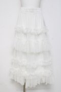 axes femme / フリルチュールティアードスカート F 白 Y-26-03-26-087-AX-SK-SZ-ZY