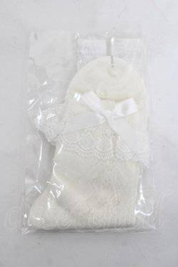 画像1: axes femme kawaii / 透かしレースアップ柄ソックス  白 Y-26-03-26-011-AX-ZA-SZ-ZY