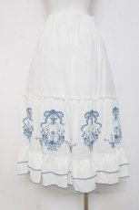 画像2: axes femme / リボンＸブーケ刺繍スカート F 白 Y-26-03-26-090-AX-SK-SZ-ZI (2)