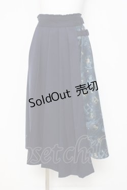 画像1: axes femme / ハリー・ポッタープリーツ スカート M 紺 Y-26-03-26-092-AX-SK-SZ-ZY