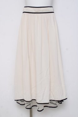 画像1: axes femme POETIQUE / パイピングバックフリルスカート M 生成り Y-26-03-26-094-AX-SK-SZ-ZY