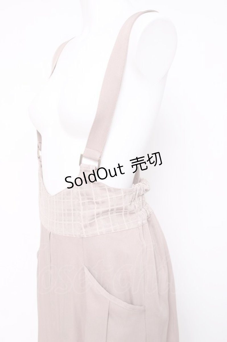 画像2: axes femme POETIQUE / ２ｗａｙデザインサス付パンツ M ベージュ Y-26-03-26-095-AX-SK-SZ-ZI (2)