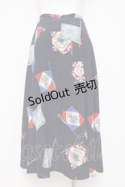 画像2: INGEBORG / 旗柄スカート  紺 Y-26-03-26-100-LO-SK-SZ-ZY