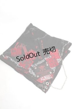 画像1: h.ANARCHY / ガーゼバンダナ  黒×赤 Y-26-03-26-015-HN-ZA-SZ-ZY