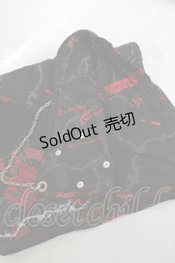 画像2: h.ANARCHY / ガーゼバンダナ  黒×赤 Y-26-03-26-015-HN-ZA-SZ-ZY