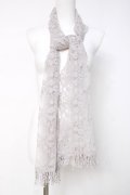 axes femme / フラワーレースストール  グレー Y-26-03-26-016-AX-ZA-SZ-ZY