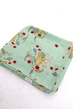 画像1: INGEBORG / フルーツ柄スカーフ  ミント Y-26-03-26-018-LO-ZA-SZ-ZY