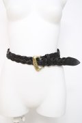 INGEBORG / 編み込みベルト  黒 Y-26-03-26-023-LO-ZA-SZ-ZY