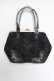 画像1: axes femme / がま口レース刺 バッグ  黒 Y-26-03-26-026-AX-BG-SZ-ZY (1)