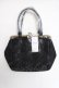 画像2: axes femme / がま口レース刺 バッグ  黒 Y-26-03-26-026-AX-BG-SZ-ZY (2)