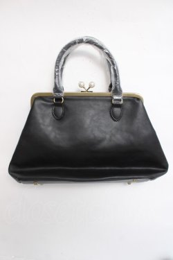 画像2: axes femme / 薔薇型押しがま口バッグ  黒 Y-26-03-26-027-AX-BG-SZ-ZY