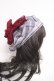 画像4: axes femme / パール付リボンチェックベレー 280×55mm ラベンダー Y-26-03-26-030-AX-AC-SZ-ZY (4)