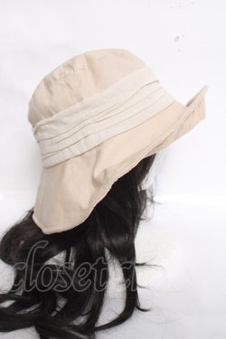 画像4: axes femme / コサージュ付きハット 57.5cm ベージュ Y-26-03-26-031-AX-AC-SZ-ZY