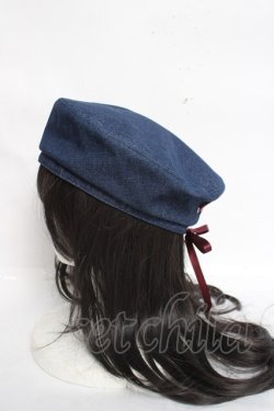 画像3: axes femme / レースアップデニムベレー  インディゴ Y-26-03-26-032-AX-AC-SZ-ZY