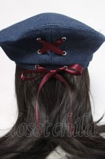 画像4: axes femme / レースアップデニムベレー  インディゴ Y-26-03-26-032-AX-AC-SZ-ZTK048 (4)