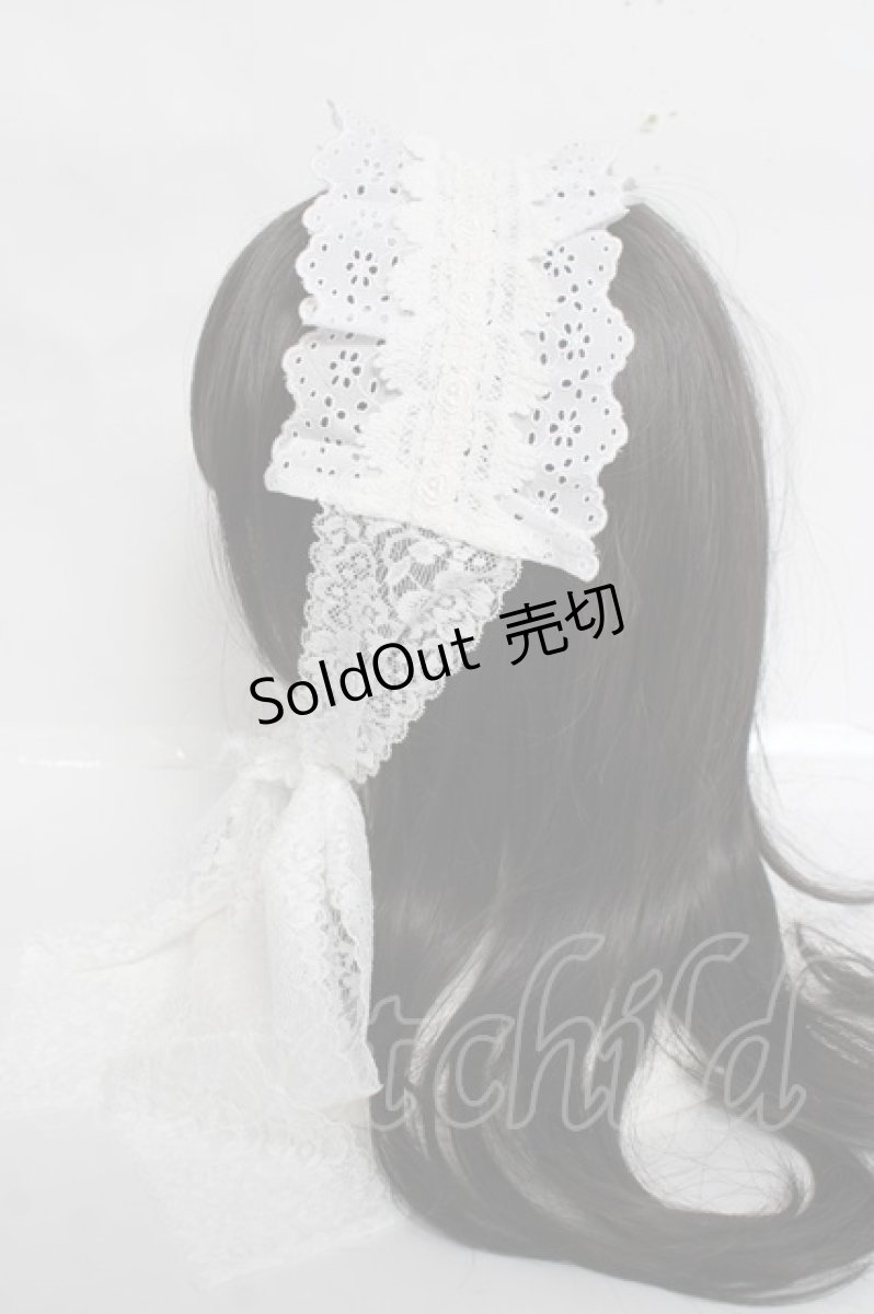 画像2: marcHenTica / Arboralis Frillヘッドドレス  白 Y-26-03-26-035-LO-AC-SZ-ZY (2)